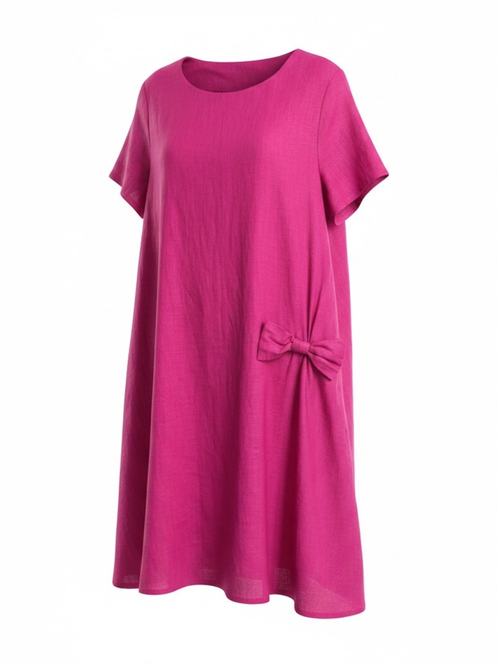 Le Muse Cerise Pink Short Sleeve Summer Kiss Swing Dress Size L - Picture 2 of 11